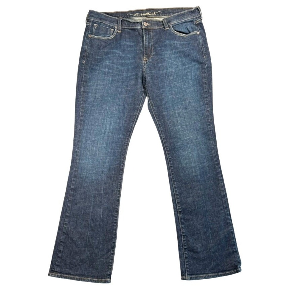 Old Navy Sweetheart Bootcut Jeans Womens 12 Regular Dark Wash Denim Stretch Blue
